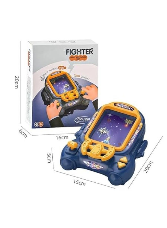 Portable Electronic Arcade Game, Space Fighter Theme, LCD Display, Control Buttons Multi Color - Image 2
